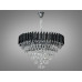 Підвісна кришталева люстра чорний хром 11xE14 Diasha N9001-750BK+CH