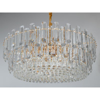 Багата підвісна кришталева люстра для вітальні, 16 ламп, золото Diasha 2020/800SGD