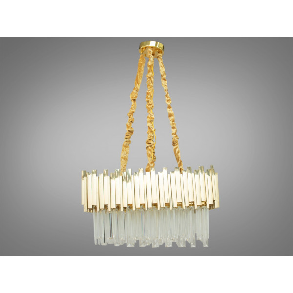 Неймовірно вишукана, елітна кришталева люстра квадратної форми, золото Diasha 901-600x600G