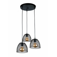 Люстры в спальню в стиле лофт Levistella 907013F-3 BK (300)