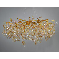 Люстра в зал 10 ламп, золото Diasha 601-800GD