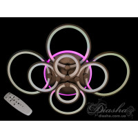 Люстра в зал потолочная светодиодная 235W 8022/8CFLED3colordimmer