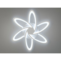 Сучасна пристельова світлодіодна люстра з пультом, 92Вт, біла Diasha 2445/6WHdimmer