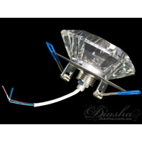 Чудовий кришталевий точковий світильник, хром Diasha A378(G5.3)HR