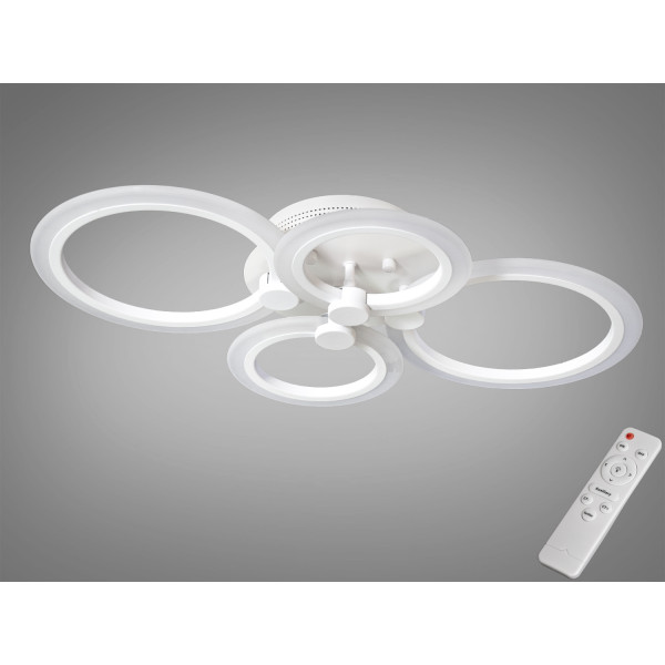 Світлодіодна люстра Diasha 8022 біла 55Вт 4 кільця Diasha A8022/4WH