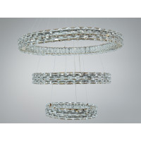 Кришталева світлодіодна люстра-підвіс, 70W Diasha 7896/800+600+400S-Gold