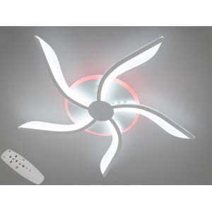 Стельова led люстра кільця з пультом, диммером, підсвіткою, 40W, біла Diasha 2480/5WHLED3colordimmer