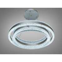 Підвісна LED люстра шампань 2 кільця 140Вт 7700Лм Diasha 5162/400+500CG