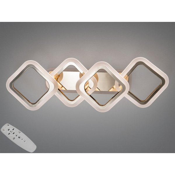 Світлодіодна люстра Diasha 8060 золото геометричний дизайн з пультом Diasha HA8160/2+2GLED3colordimmer