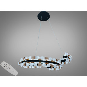 Люстра LED підвісна з пультом чорна 130 Вт 22 м² Diasha MD2511/800BK