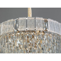 Гармонійна підвісна кришталева люстра у вітальню, 11 ламп, золото Diasha 327-600GD