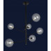 Люстра молекула светодиодная в стиле лофт Levistella 761LLP01-6 BK+CL