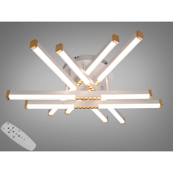 Світлодіодна люстра Diasha біла 48W димер пульт Diasha 2531WH+WHdimmer