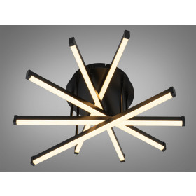 Стельова світлодіодна люстра чорна 70W 5 модулів Diasha SX813/5BK