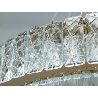 Кришталева люстра LED золото 105Вт пульт Diasha 575/600+420G