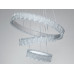 LED підвісна люстра 3 кільця біла 135 Вт пульт Diasha D8748-600+400+300WH