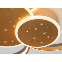 Стельова світлодіодна люстра в формі кільця з пультом, 100Вт, золото Diasha 2448Gdimmer