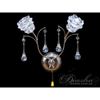 Шикарне світлодіодне бра "Квіткові мотиви", 2 Вт, хром Diasha 88126/2HR