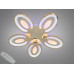 Стельова LED люстра хром 60Вт пульт 3 кільця Diasha 2528/5GLED3colordimmer