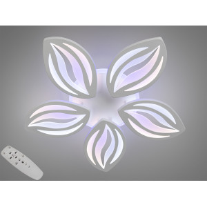 Біла світлодіодна люстра смарт світильник з пультом, 75W Diasha 8092/5WHLED3colordimmer