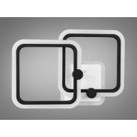 Пристельова світлодіодна люстра з пультом, димером, 50W, чорна Diasha A8208/2BKLED3colordimmer
