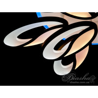 Люстры потолочные светодиодные led с пультом и ночником Diasha 8090/8+4BK LED 3color dimmer