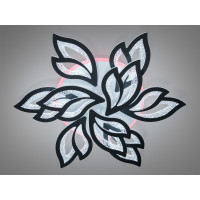 Стельова люстра з пультом, диммером і LED підсвічуванням, 140W, чорна Diasha 2455/6+3BKLED3colordimmer