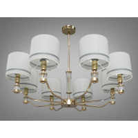 Люстра в зал с тканевыми плафонами Diasha N1011/8G
