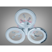 Золота світлодіодна люстра з регулюванням яскравості, пультом, 90W Diasha 8135/3HRLED3colordimmer