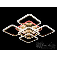 Потолочная led люстра квадрат с пультом Diasha A8060/4+1G LED 3color dimmer 