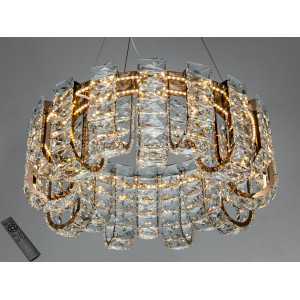 Підвісна люстра Diasha золото 70Вт пульт до12м² Diasha 559/600G