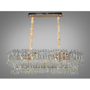 Шедевральна підвісна кришталева люстра овальної форми  на 10 ламп Diasha 310-800x300GD