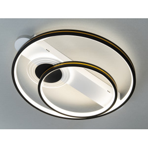 Світлодіодна стельова люстра MX2247-2 білий чорний 64 Вт два кільця Diasha MX2247/2WH+BK