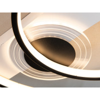 Світлодіодна стельова люстра MX2247-2 білий чорний 64 Вт два кільця Diasha MX2247/2WH+BK