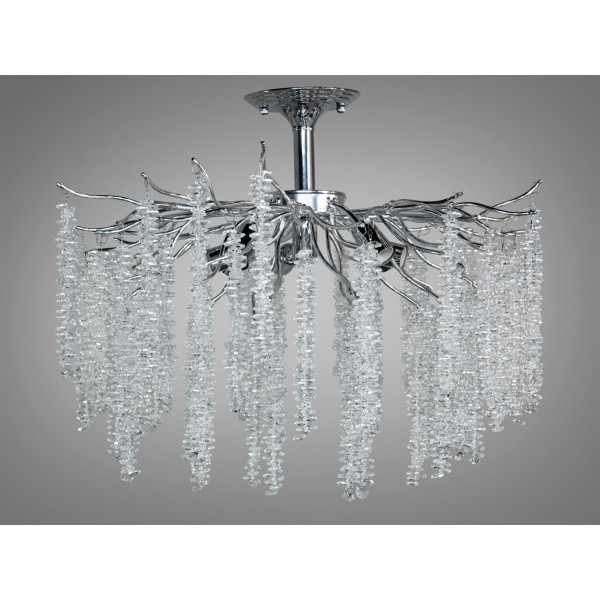 Стельова люстра Diasha Гліцинія хром кришталева каскадна Diasha A605-600CH
