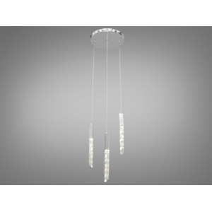 Сучасна світлодіодна люстра підвіс, 9W, срібний колір Diasha 3001/3HR