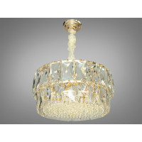 Колоритна новинка, кришталева люстра на 9 ламп, золото Diasha 8070-500G+WH