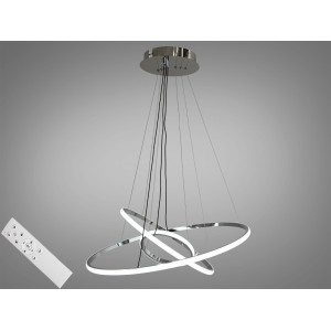 Підвісна LED люстра в кухню з диммером та пультом, 90 Вт, хром Diasha MD9079-3AHR-600+400+200dimmer
