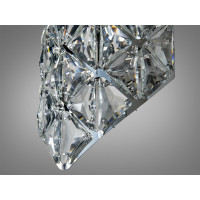 Елегантне класичне бра з кришталю під дві лампи, срібного кольору Diasha 9130-B420CH