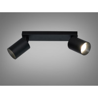 Накладний чорний циліндричний точковий світильник направленого світла Diasha PB-2