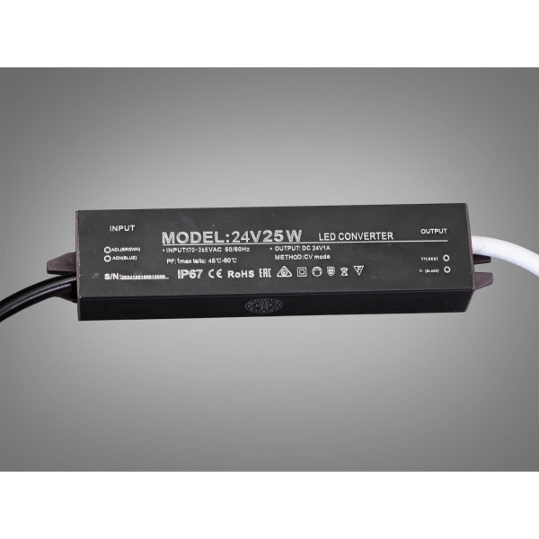 Ультратонкий блок живлення 24В, 25Вт, 1А, герметичний Diasha PPF-SY-C-24v-25w