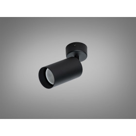 Накладний чорний циліндричний точковий світильник направленого світла Diasha XPB-1