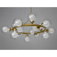 Підвісна люстра в стилі лофт -  Бульбашки, 15 ламп, бронза Diasha LQ7061/15BR