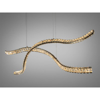 LED підвісна люстра 100Вт золото з пультом Diasha D8947/1200-2CH