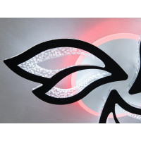 Стельова світлодіодна люстра з пультом, диммером, підсвічуванням, 55W Diasha 2455/3BKLED3colordimmer