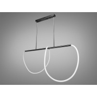 Нова підвісна лед люстра в дитячу з серії "Роуплайт", 32W, чорний хром Diasha SY9752-L1200BHR