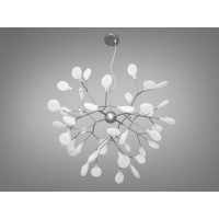 Люстра в зал 45 лампочки, хром сатин Diasha 887-45ASL