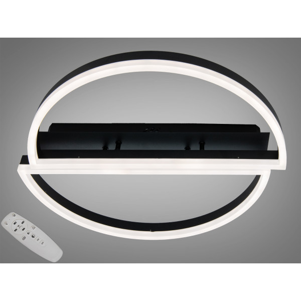 Стельова LED люстра 3 кільця 60Вт матовий хром Diasha 2545BKdimmer