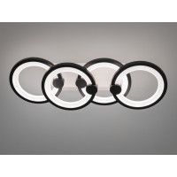 ЛЕД люстра кільця з пультом, дімером, підсвічуванням, 65W, біла Diasha H8022/2+2BKLED3colordimmer