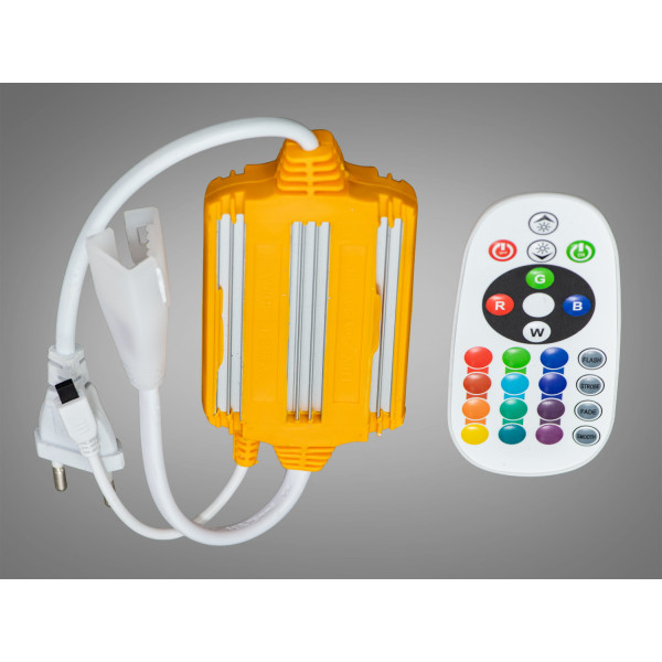 Конектор-контролер з ДУ для стрічки 220V, RGB Diasha PC220-RGB-plug